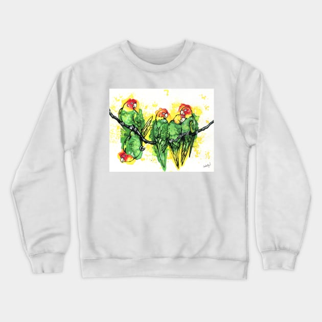 Carolina Parakeet Crewneck Sweatshirt by 10000birds